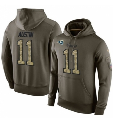 NFL Nike Los Angeles Rams 11 Tavon Austin Green Salute To Service Mens Pullover Hoodie