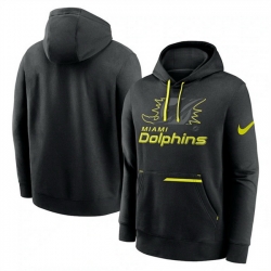 Men Miami Dolphins Black Volt Pullover Hoodie