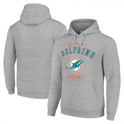 Men Miami Dolphins Grey Pullover Hoodie