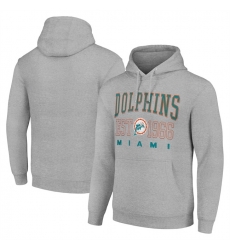 Men Miami Dolphins Grey Throwback Logo Pullover Hoodie Men Miami Dolphins Grey Throwback Logo Pullover Hoodie