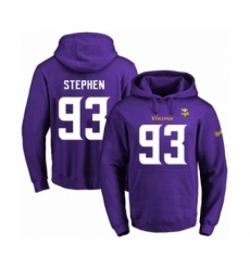 Football Mens Minnesota Vikings 93 Shamar Stephen Purple Name Number Pullover Hoodie