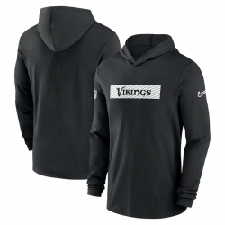 Men Minnesota Vikings Black Sideline Performance Hoodie