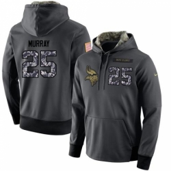 NFL Mens Nike Minnesota Vikings 25 Latavius Murray Stitched Black Anthracite Salute to Service Player Performance Hoodie