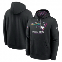 Men New England Patriots Black 2024 Crucial Catch Club Pullover Hoodie