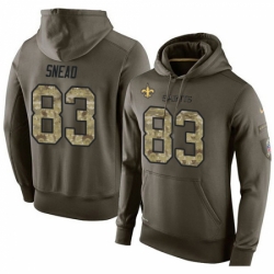 NFL Nike New Orleans Saints 83 Willie Snead Green Salute To Service Mens Pullover Hoodie