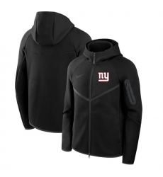 Men New York Giants Black Tech Fleece Full Zip Windrunner Hoodie Men New York Giants Black Tech Fleece Full Zip Windrunner Hoodie