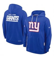 Men New York Giants Royal Sideline Standard Issue Initial Home Dri FIT Pullover Hoodie Men New York Giants Royal Sideline Standard Issue Initial Home Dri FIT Pullover Hoodie
