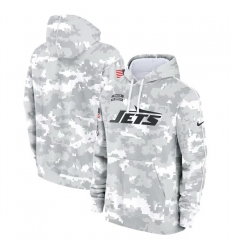 Men New York Jets 2024 Arctic Camo Salute To Service Club Fleece Pullover Stitched Hoodie