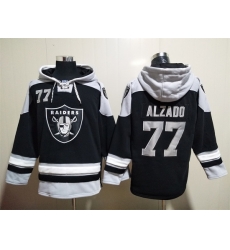 Los Angeles Raiders Sitched Pullover Hoodie #77 Lyle Alzado