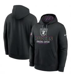 Men Las Vegas Raiders Black 2024 Crucial Catch Club Pullover Hoodie