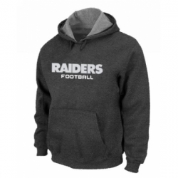 NFL Mens Nike Oakland Raiders Font Pullover Hoodie Dark Grey