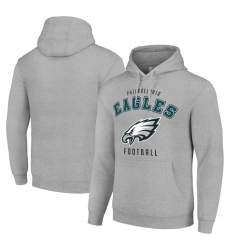 Men Philadelphia Eagles Grey Pullover Hoodie