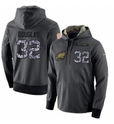 NFL Mens Nike Philadelphia Eagles 32 Rasul Douglas Stitched Black Anthracite Salute to Service Player Performance Hoodie