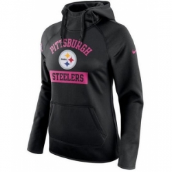 NFL Pittsburgh Steelers Nike Womens Breast Cancer Awareness Circuit Performance Pullover Hoodie Black