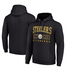 Men Pittsburgh Steelers Black Throwback Logo Pullover Hoodie Men Pittsburgh Steelers Black Throwback Logo Pullover Hoodie
