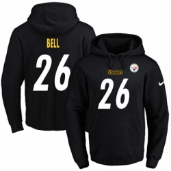 NFL Mens Nike Pittsburgh Steelers 26 LeVeon Bell Black Name Number Pullover Hoodie