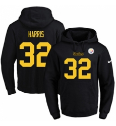 NFL Mens Nike Pittsburgh Steelers 32 Franco Harris BlackGold No Name Number Pullover Hoodie