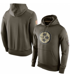 NFL Mens Pittsburgh Steelers Nike Olive Salute To Service KO Performance Hoodie