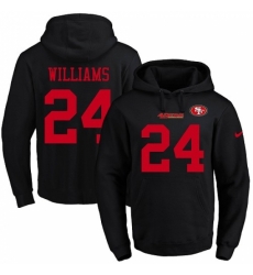 NFL Mens Nike San Francisco 49ers 24 KWaun Williams Black Name Number Pullover Hoodie