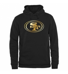 NFL Mens San Francisco 49ers Pro Line Black Gold Collection Pullover Hoodie