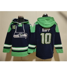 Men Seattle Seahawks 10 Cooper Kupp Navy Green Ageless Must Have Lace Up Pullover Hoodie Men Seattle Seahawks 10 Cooper Kupp Navy Green Ageless Must Have Lace Up Pullover Hoodie