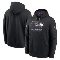 Men Seattle Seahawks Black 2024 Crucial Catch Club Pullover Hoodie