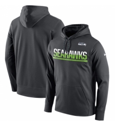 NFL Mens Seattle Seahawks Nike Sideline Circuit Anthracite Pullover Hoodie