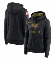 Women Tampa Bay Buccaneers Nike 2020 Salute to Service Performance Pullover Hoodie Black