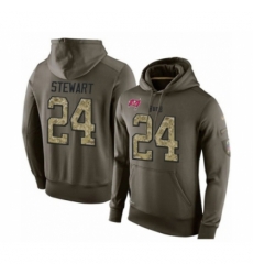 Football Mens Tampa Bay Buccaneers 24 Darian Stewart Green Salute To Service Pullover Hoodie