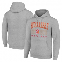 Men Tampa Bay Buccaneers Grey Throwback Logo Pullover Hoodie