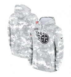 Men Tennessee Titans 2024 Arctic Camo Salute To Service Club Fleece Pullover Stitched Hoodie