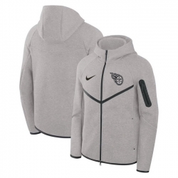 Men Tennessee Titans Grey Tech Fleece Windrunner Full Zip Hoodie
