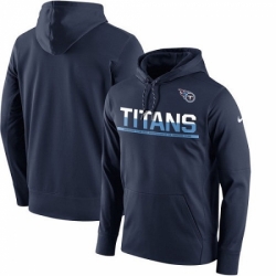 NFL Mens Tennessee Titans Nike Navy Sideline Circuit Pullover Performance Hoodie