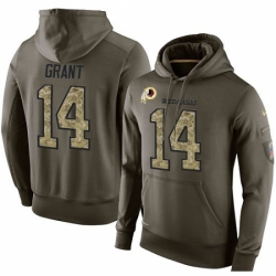 NFL Nike Washington Redskins 14 Ryan Grant Green Salute To Service Mens Pullover Hoodie