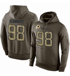 NFL Nike Washington Redskins 98 Matthew Ioannidis Green Salute To Service Mens Pullover Hoodie