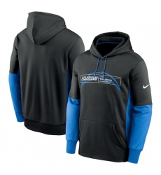 Men Los Angeles Chargers Black Color Block Fleece Performance Pullover Hoodie