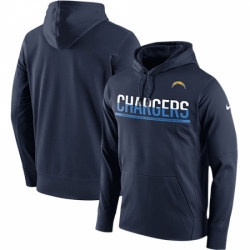 NFL Mens Los Angeles Chargers Nike Navy Sideline Circuit Pullover Performance Hoodie