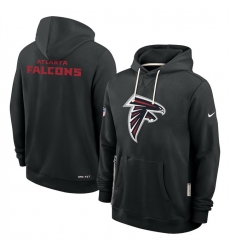 Men Atlanta Falcons Black Sideline Standard Issue Initial Home Dri FIT Pullover Hoodie