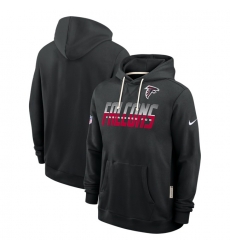 Men Atlanta Falcons Black Sideline Standard Issue Top Prospect Dri FIT Hoodie