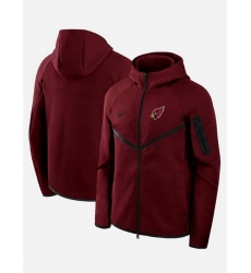 Men Arizona Cardinals Red Tech Fleece Full Zip Windrunner Hoodie Men Arizona Cardinals Red Tech Fleece Full Zip Windrunner Hoodie