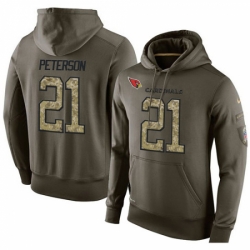 NFL Nike Arizona Cardinals 21 Patrick Peterson Green Salute To Service Men Pullover Hoodie