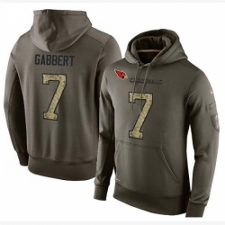 NFL Nike Arizona Cardinals 7 Blaine Gabbert Green Salute To Service Men Pullover Hoodie