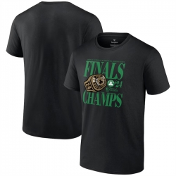 Men Boston Celtics Black 2024 Finals Champions Ball Screen Ring T Shirt