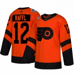 Mens Adidas Philadelphia Flyers 12 Michael Raffl Orange Authentic 2019 Stadium Series Stitched NHL Jersey 