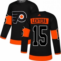 Mens Adidas Philadelphia Flyers 15 Jori Lehtera Premier Black Alternate NHL Jersey 