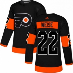 Mens Adidas Philadelphia Flyers 22 Dale Weise Premier Black Alternate NHL Jersey 