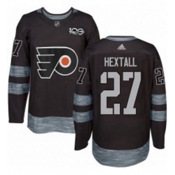 Mens Adidas Philadelphia Flyers 27 Ron Hextall Premier Black 1917 2017 100th Anniversary NHL Jersey 