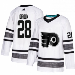 Mens Adidas Philadelphia Flyers 28 Claude Giroux White 2019 All Star Game Parley Authentic Stitched NHL Jersey 