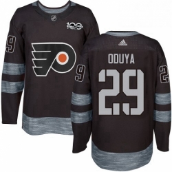 Mens Adidas Philadelphia Flyers 29 Johnny Oduya Authentic Black 1917 2017 100th Anniversary NHL Jersey 