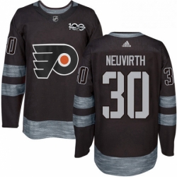 Mens Adidas Philadelphia Flyers 30 Michal Neuvirth Authentic Black 1917 2017 100th Anniversary NHL Jersey 
